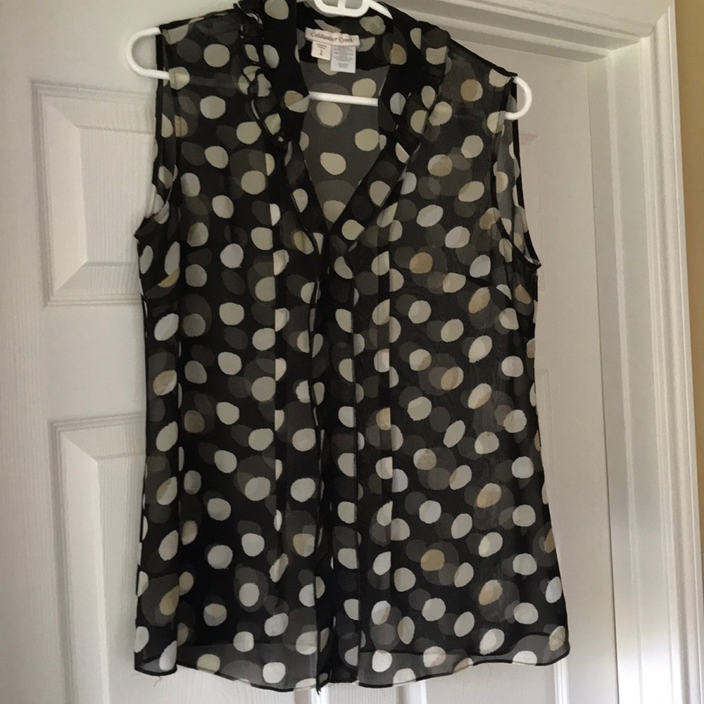 Sheer Coldwater Creek sleeveless top